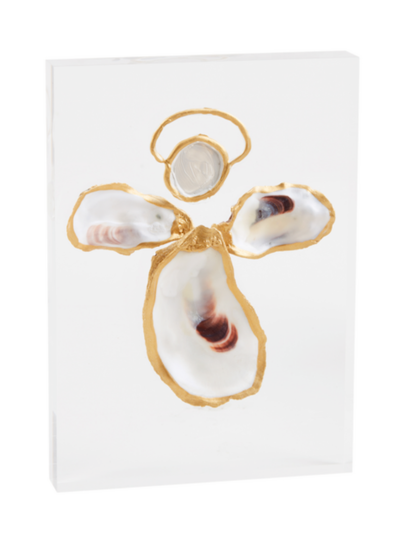 angel acrylic oyster plaque