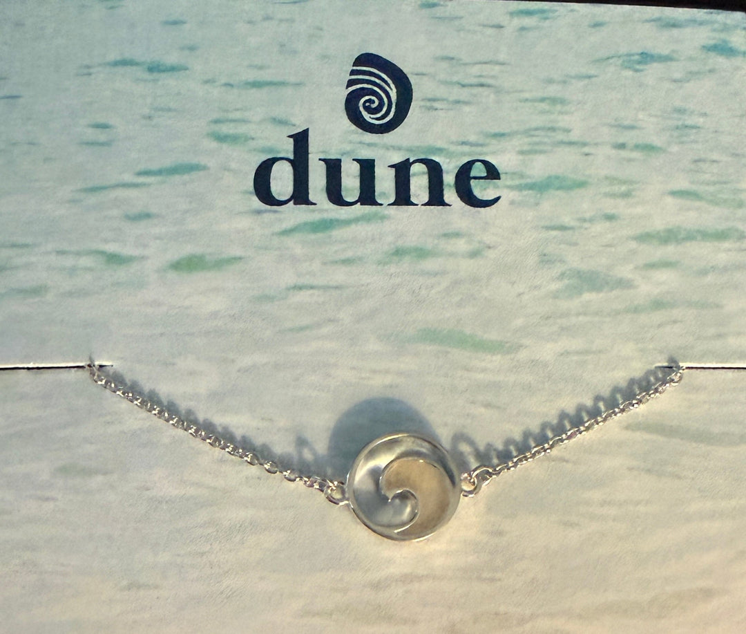 Dune delicate wave silver anklet