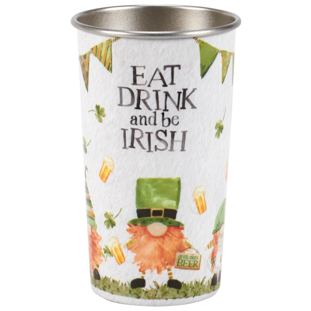 eat drink and be Irish tumbler cup