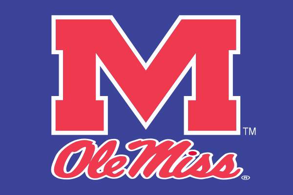 Ole Miss Blue/Red Boat Flag