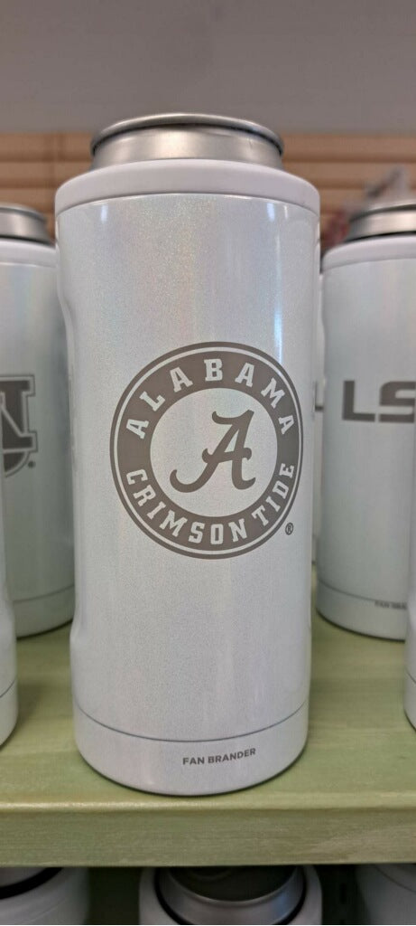 Glitter White Etched Brumate Slim Hopsulator