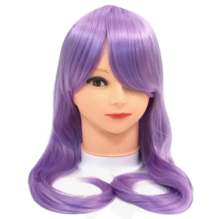 Lavender Long Curled Wig
