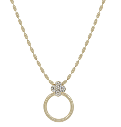 Dade Gold Ring Pendant Necklace