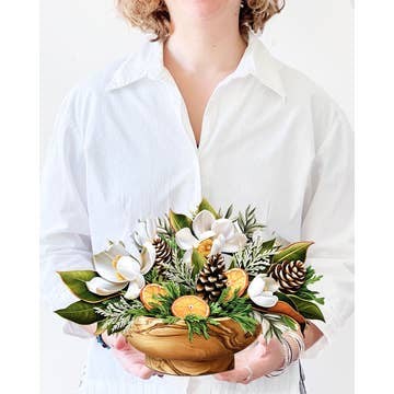 Winter Magnolia Pop-up Card
