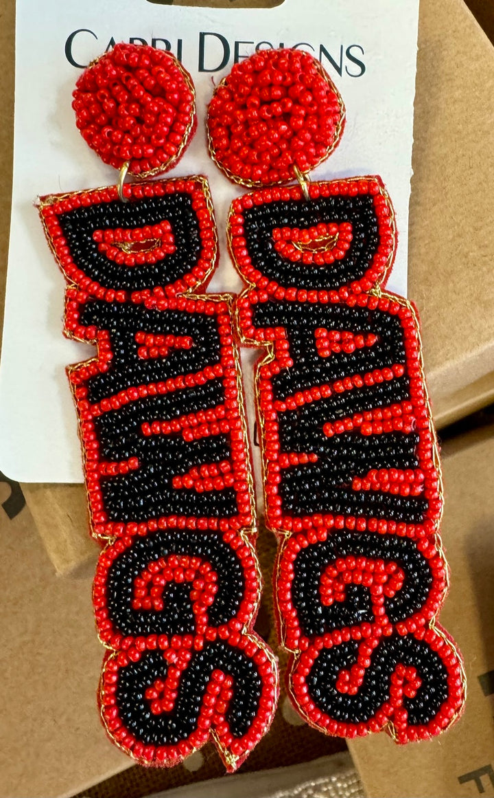 Collegiate Beaded Earrings