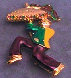 Mardi Gras Second Line Brooch Pin