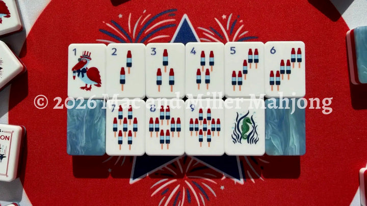 Mac + Miller Red, White &amp; Blues Tile Set (Midnight Tide)