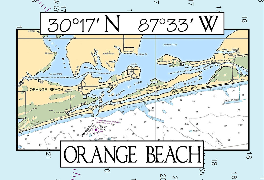 Nautical Chart Postcard