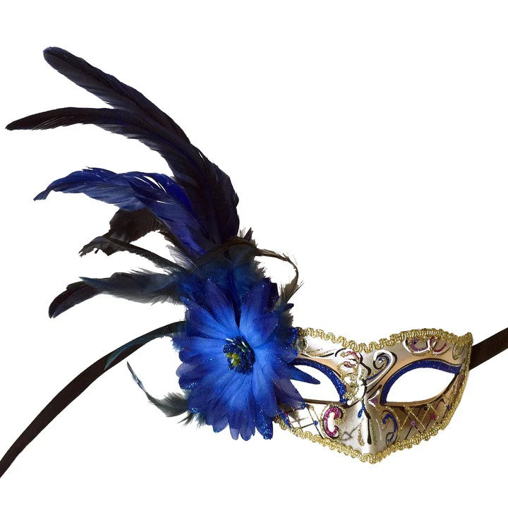 Mardi Gras Victorian Eyelet Silver Swirl Mask