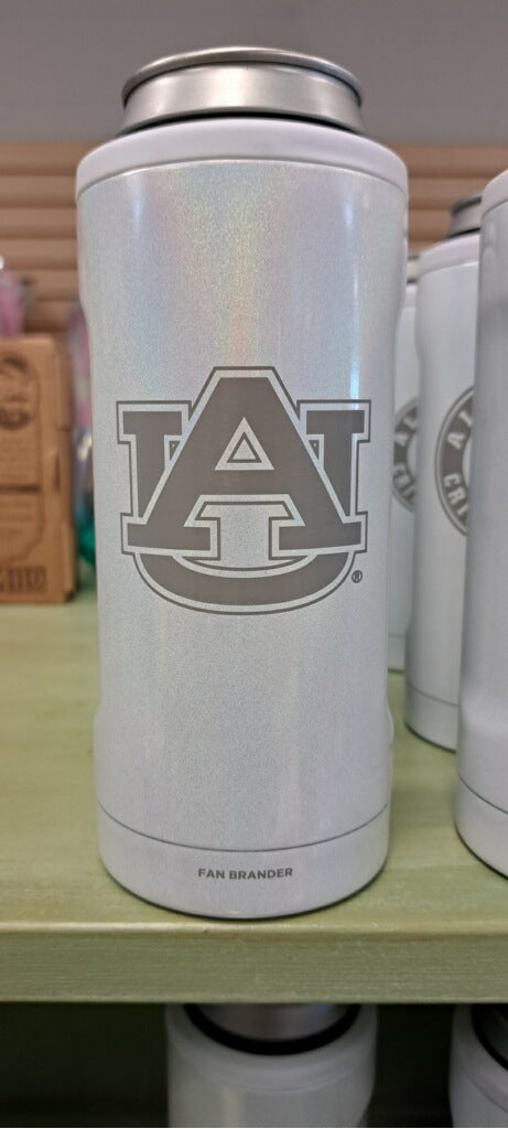 Glitter White Etched Brumate Slim Hopsulator