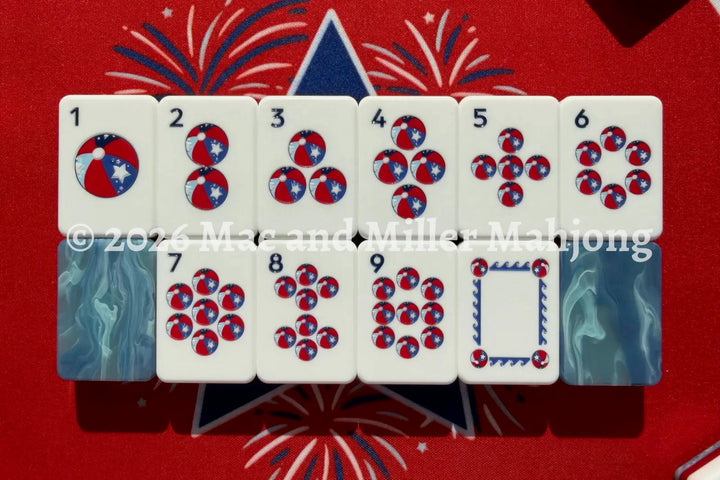 Mac + Miller Red, White &amp; Blues Tile Set (Midnight Tide)
