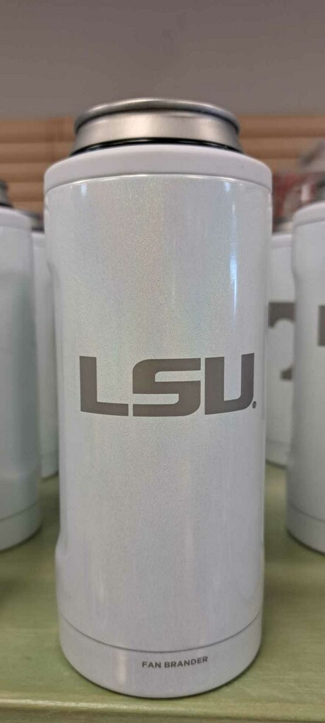 Glitter White Etched Brumate Slim Hopsulator