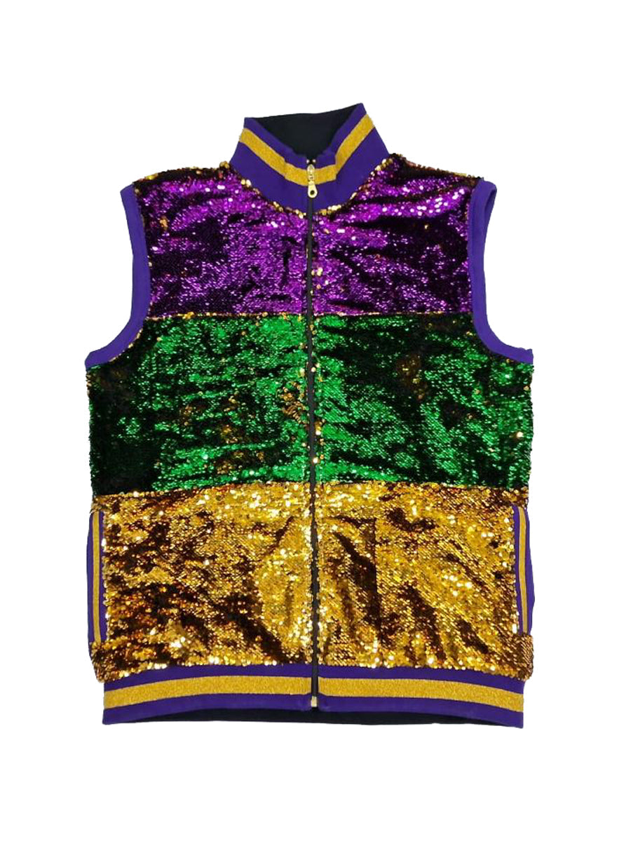 MG Sequin Colorblock Vest