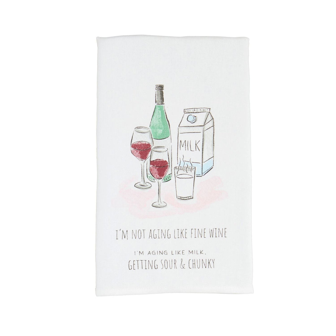 Fine Wine Funny Birthday Towel