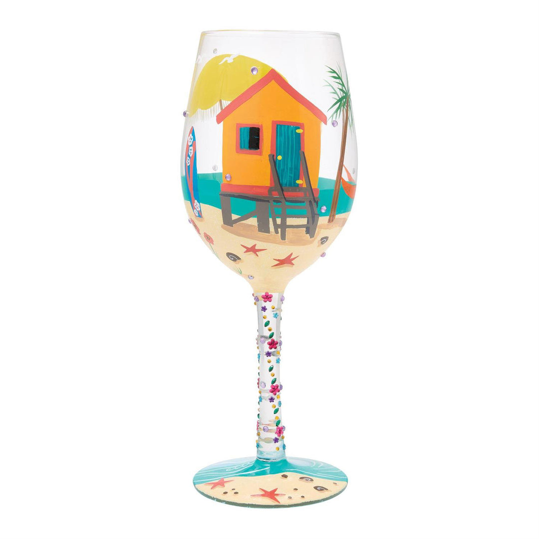 Lolita My Little Beach House Wine Glass