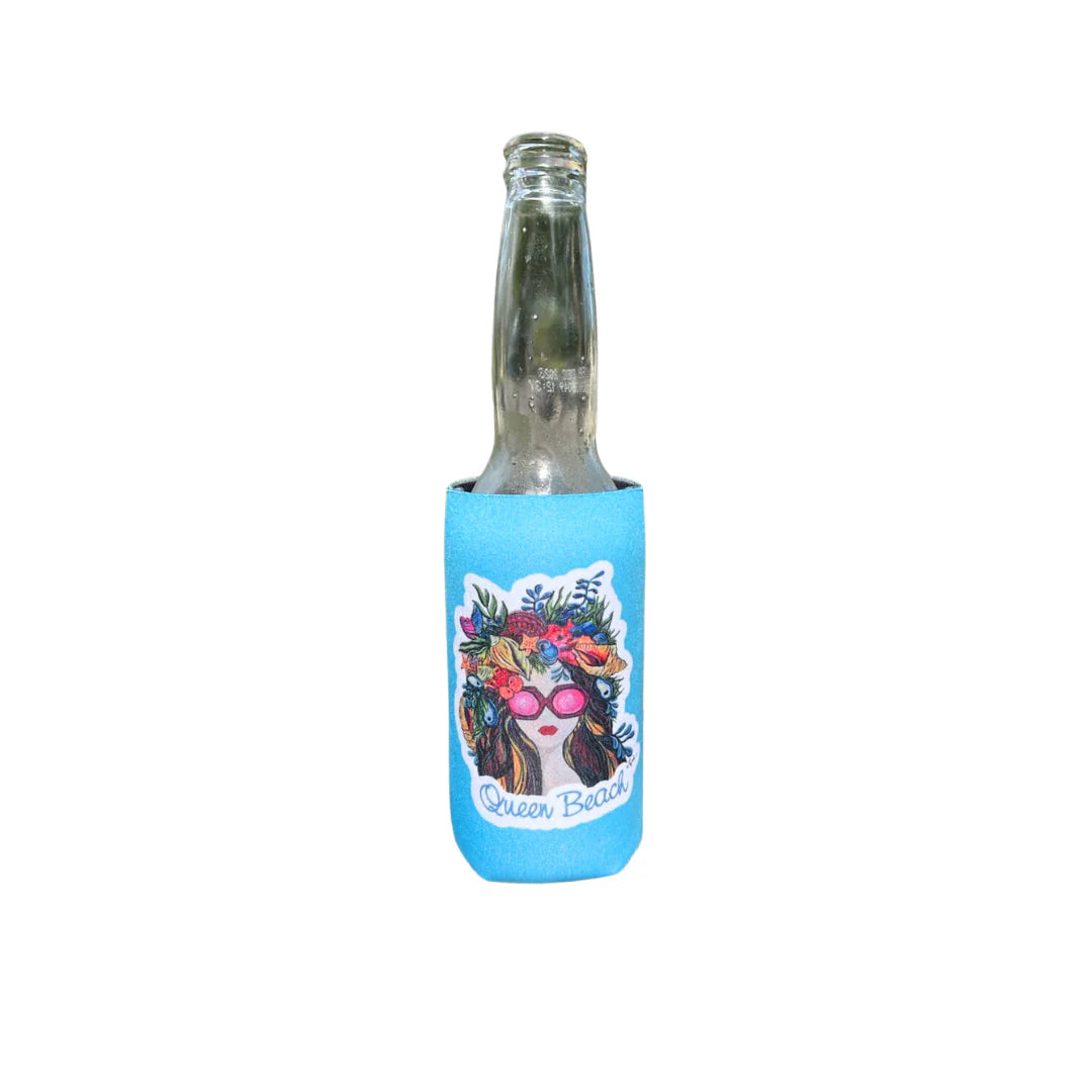 Queen Beach Slim Can Koozie