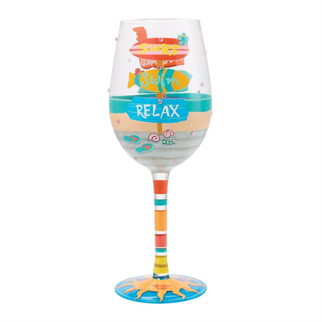 Lolita Beach Boardwalk Wine Glass