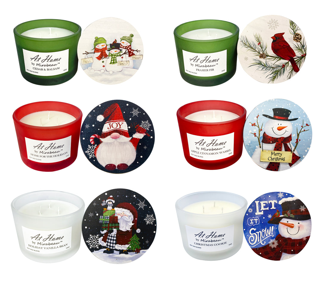 At Home Glass Holiday Scented Candles