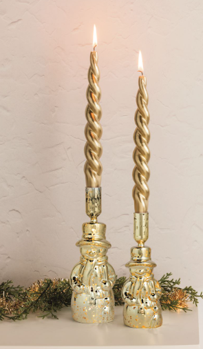 Gold Xmas Taper Candles