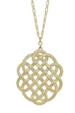 Rice Gold Pendant Necklace