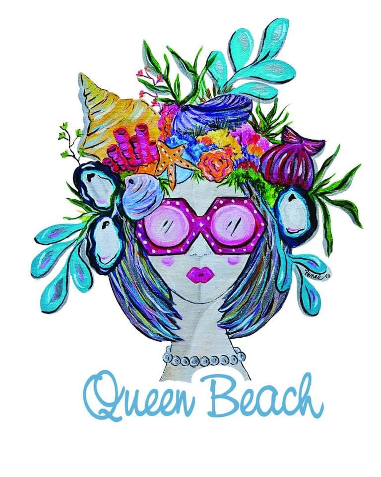 Queen Beach Sticker