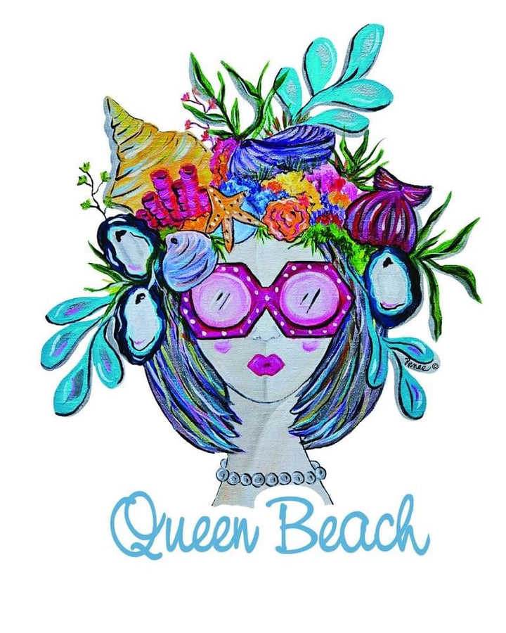 Queen Beach Sticker