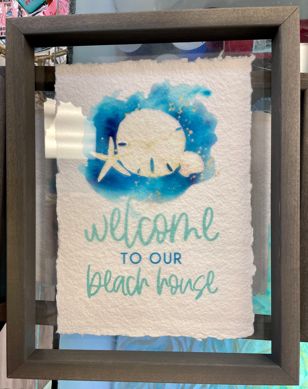 Framed �Welcome to Our Beach House�