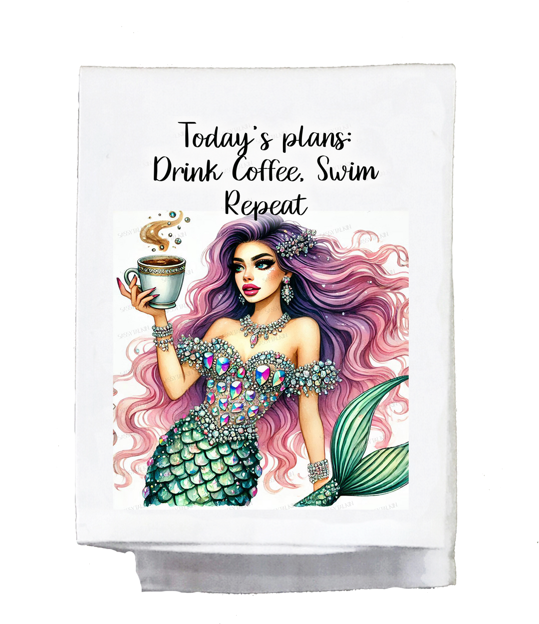 Mermaid Dish Towel, Today&