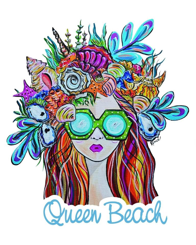 Queen Beach Sticker