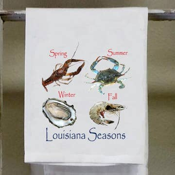 Dish Towel, Cajun, Seasons, LA or AL