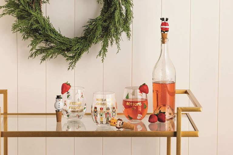 Christmas Glass &amp; Light Up Stopper Sets