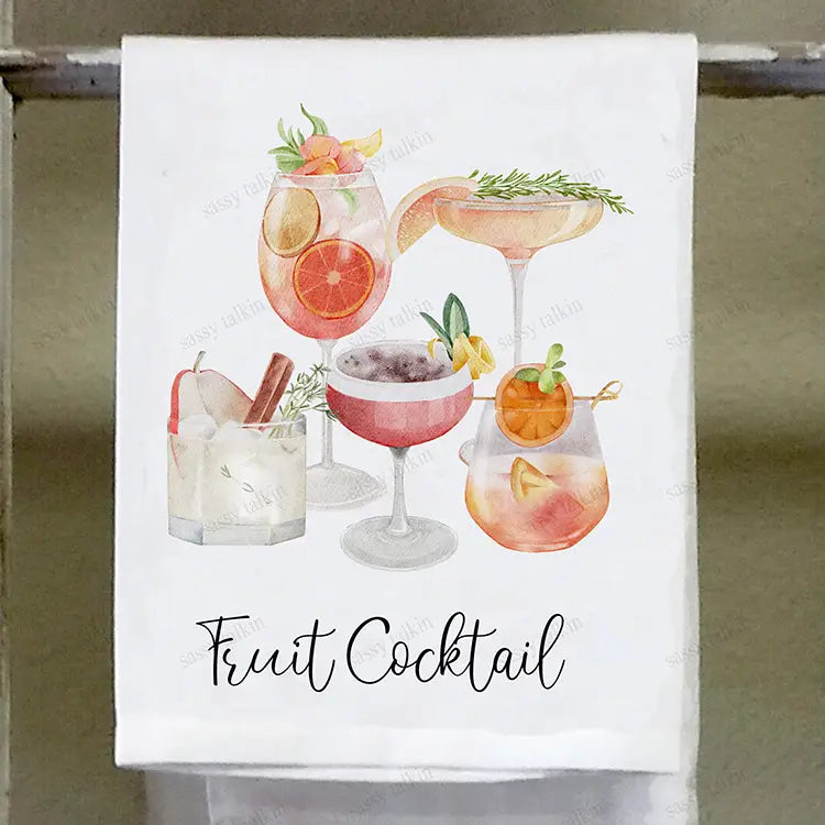 Fruit Cocktail (Alcohol) Kitchen Towel