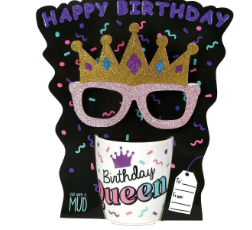 Birthday Queen Mug/Glasses Set