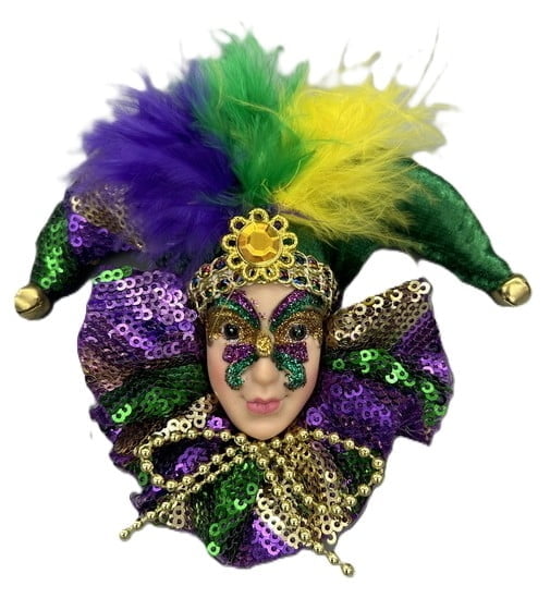 Mardi Gras Jester Face Magnet, Assorted