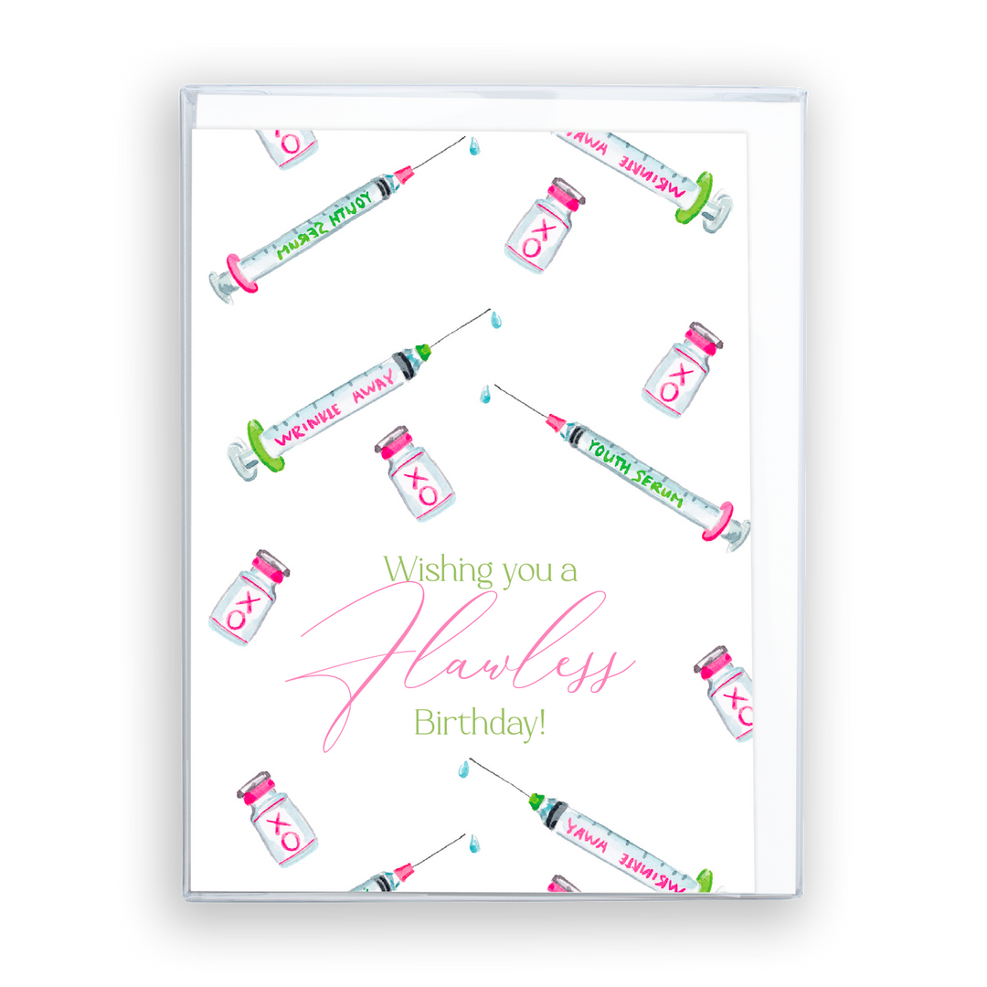 Botox Needles Birthday Greeting Card