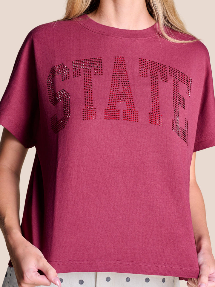 The MVP Rhinestone Tee | Mississippi State