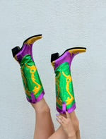 Mardi Gras Cowboy Boots (size 10 only)