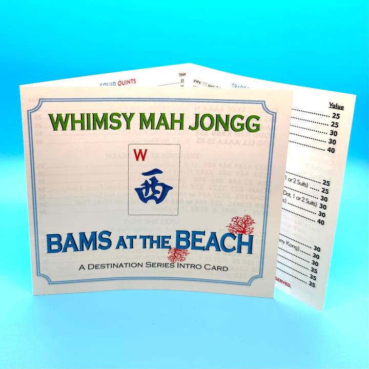 Bams At The Beach Whimsy Mah Johngg Set of 4 Cards