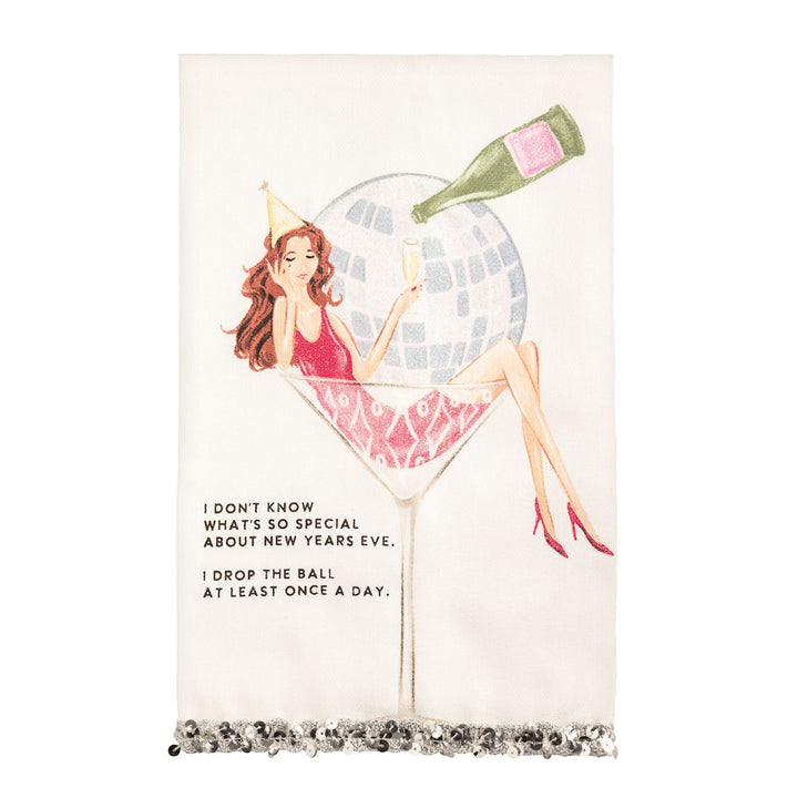New Years Eve Glitter Towels