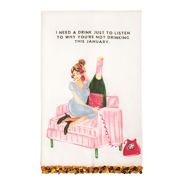 New Years Eve Glitter Towels