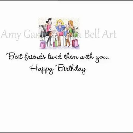 Birthday - Shopping Friends Greeting Card
