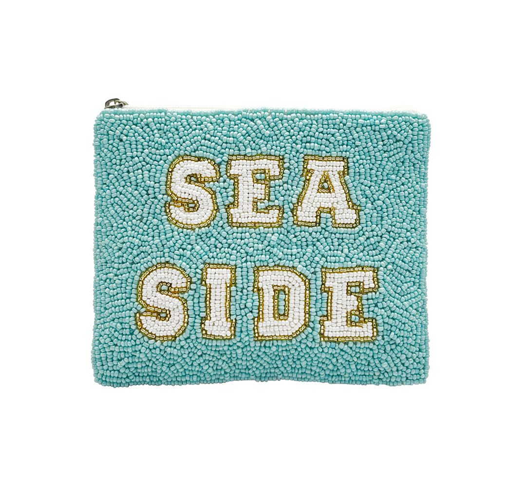 Sea Side Beaded Coin Pouch