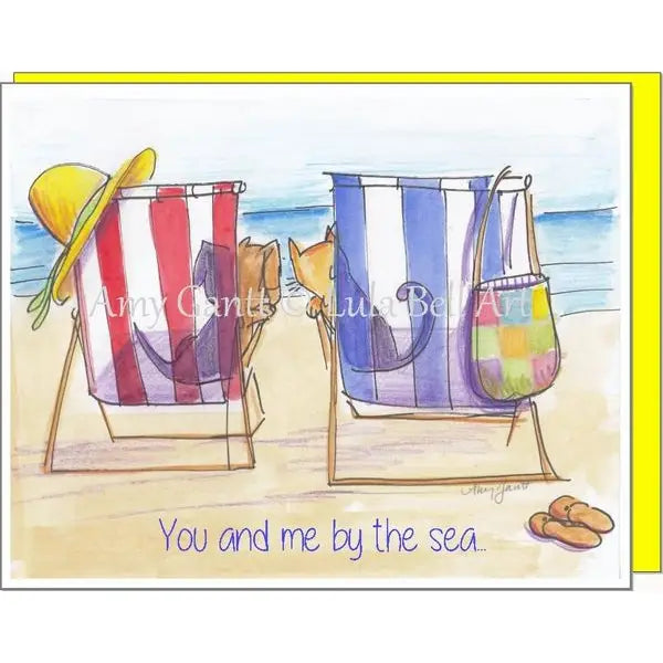 You and Me By the Sea Greeting Card