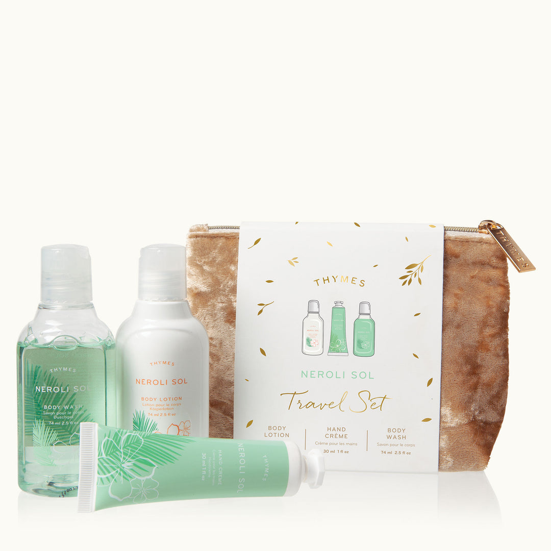 Thymes Neroli Sol Travel Set with Bag