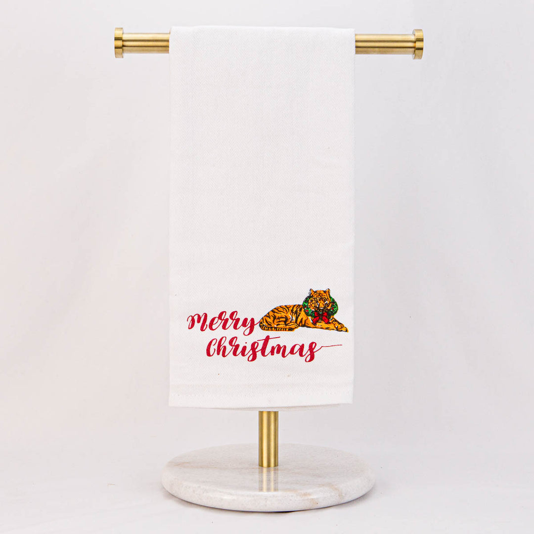 Christmas Tiger Hand Towel