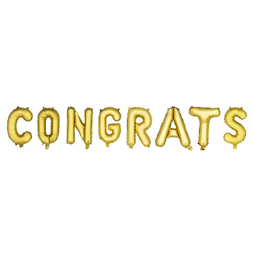 Gold Congrats Balloons