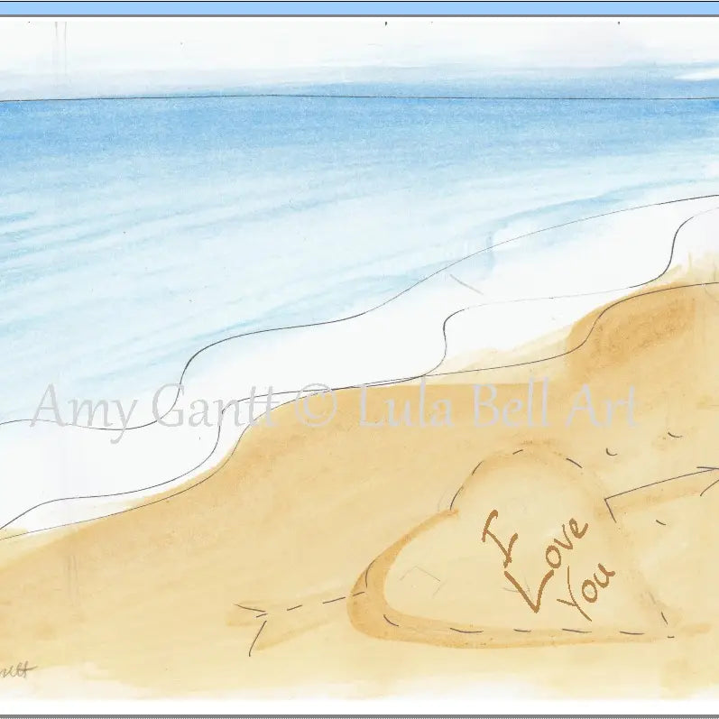 Love on the Beach Anniversary Greeting Card
