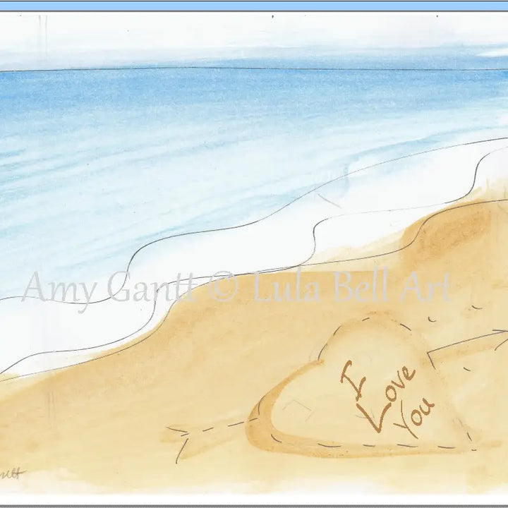 Love on the Beach Anniversary Greeting Card