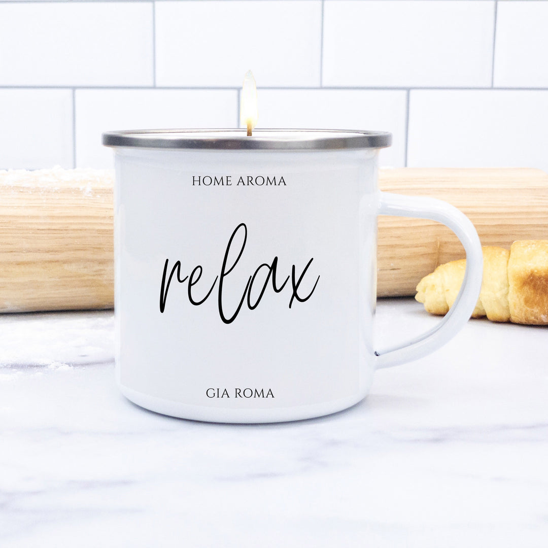Reusable Candle Mugs, Soy Candles - Relax - Mango + Sea Salt