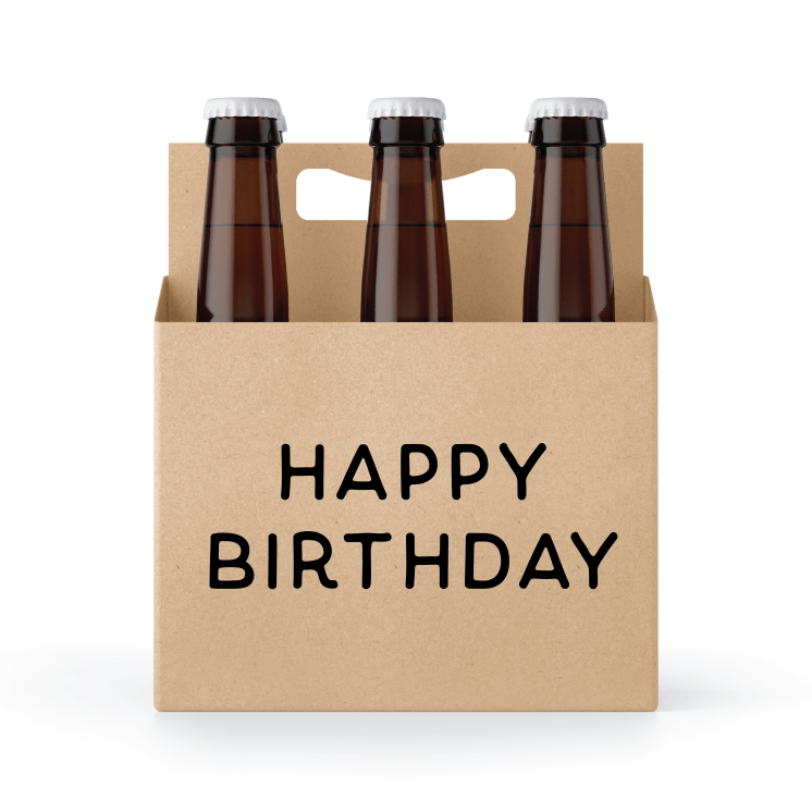 Happy Birthday 6-pack holder